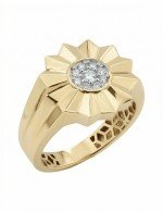 Кольцо из лимонного золота c бриллиантами