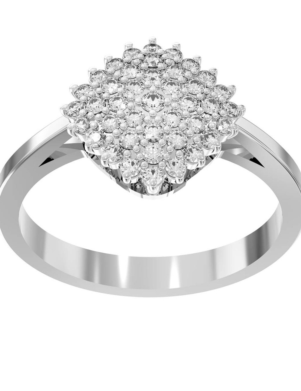 Кольцо из белого золота c бриллиантами