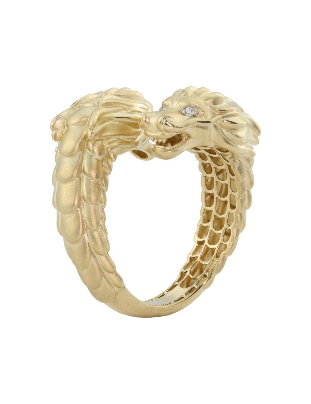 Кольцо из лимонного золота c бриллиантами