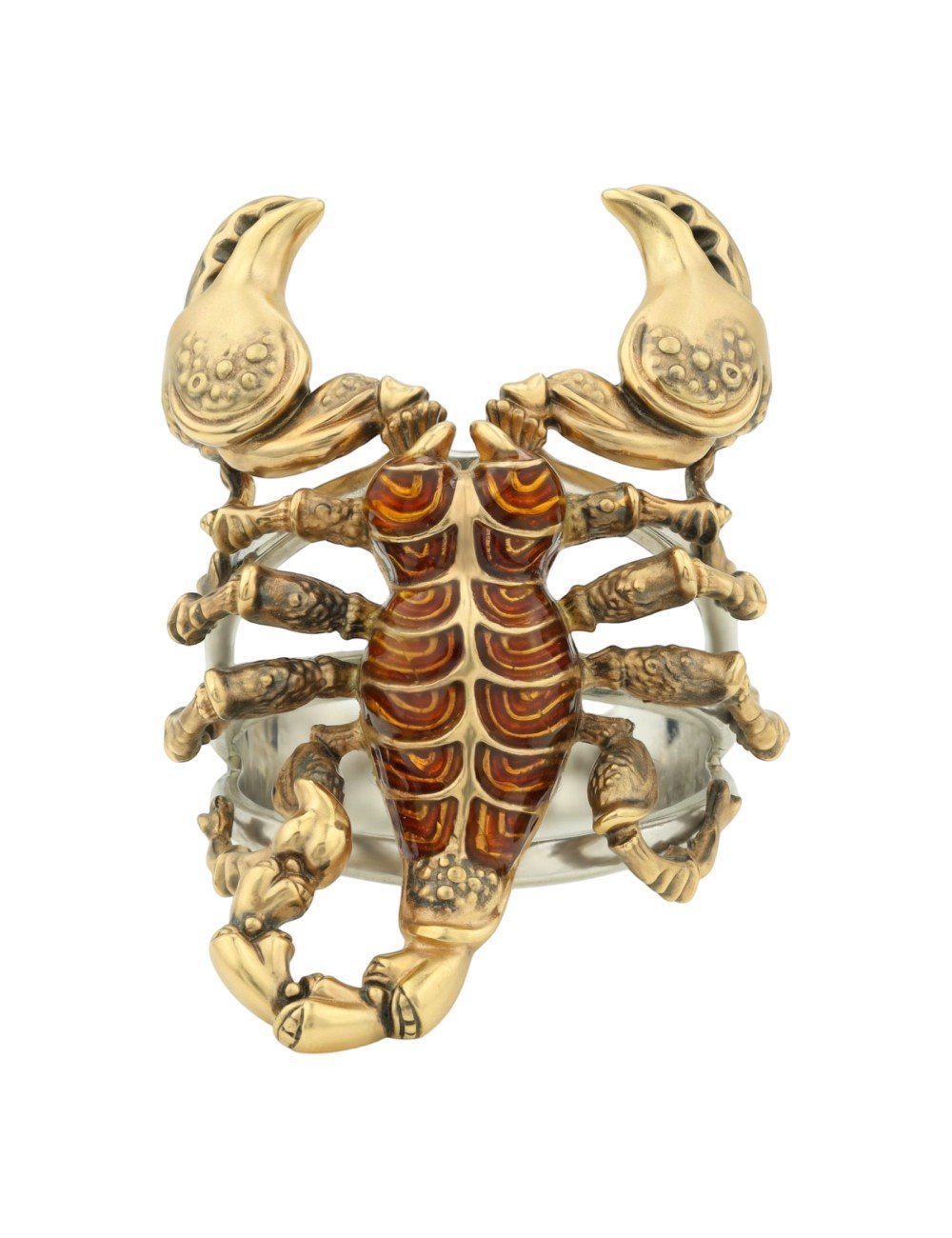 Кольцо из лимонного золота c эмалью