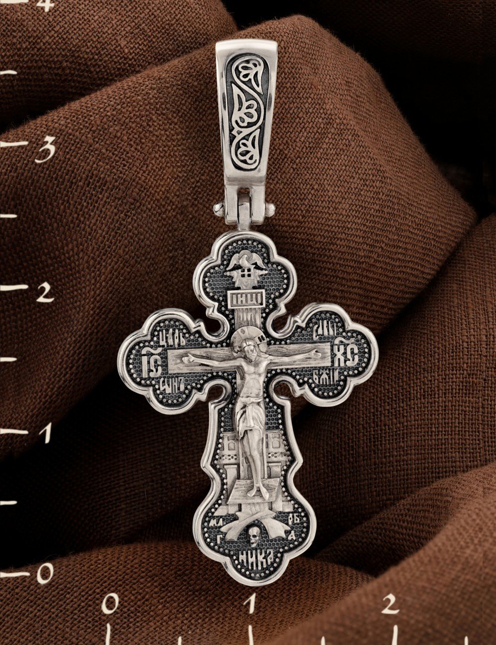 Крест из белого золота