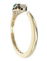 Браслет из лимонного золота c бриллиантами, рубином, ониксом, малахитом и перламутром