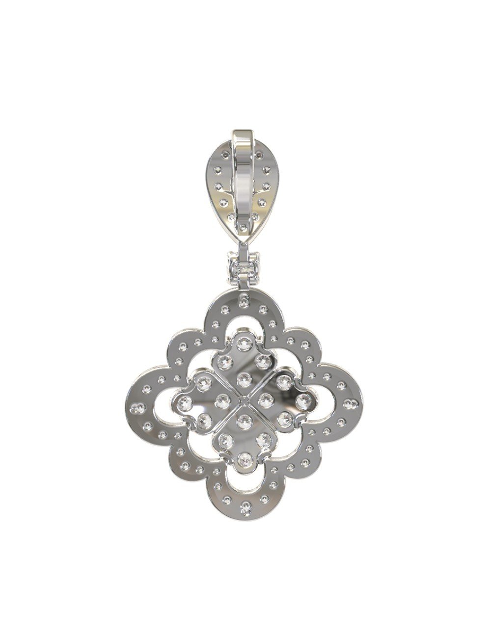 Подвеска из белого золота c бриллиантами