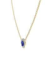 Колье из лимонного золота c бриллиантами и лазуритом