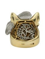 Кольцо из лимонного золота c эмалью