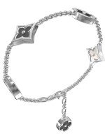 Браслет из белого золота c ониксом и перламутром