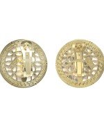 Серьги из лимонного золота c эмалью и перламутром