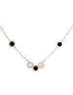 Колье из золота c ониксом и перламутром