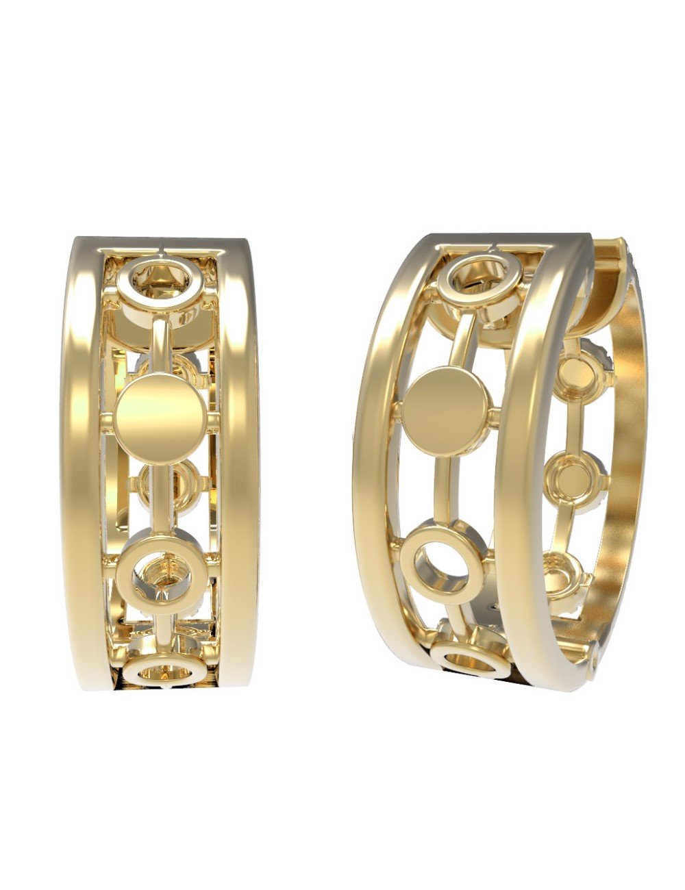 Серьги из лимонного золота c бриллиантами