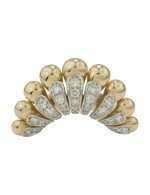 Кольцо из лимонного золота c бриллиантами