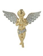 Подвеска из лимонного золота c фианитом