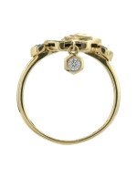 Кольцо из лимонного золота c бриллиантами и ониксом