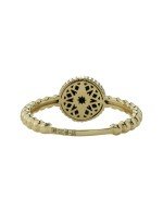 Кольцо из лимонного золота c бриллиантами и ониксом