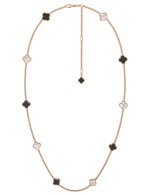 Колье из золота c ониксом и перламутром