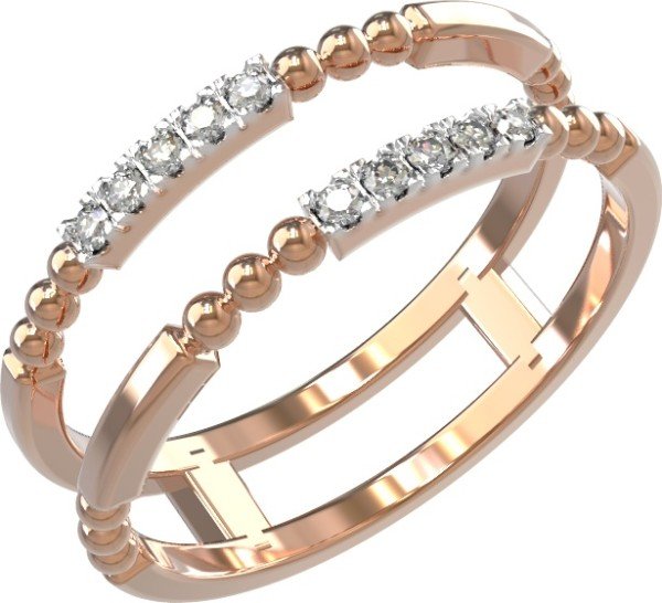 Кольцо из золота c бриллиантами