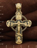 Крест из лимонного золота