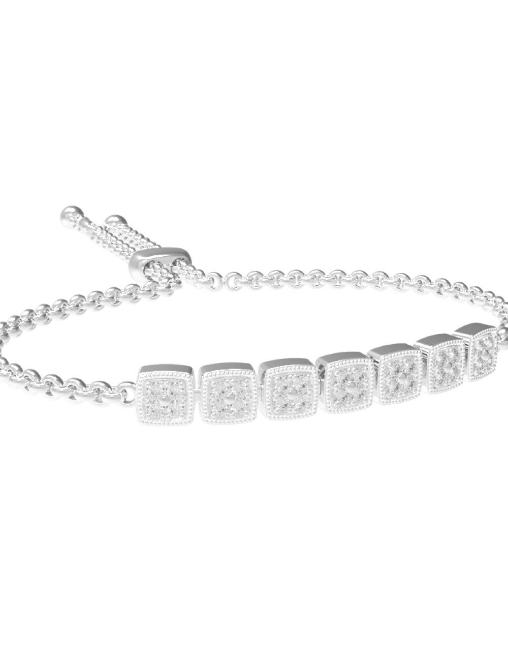 Браслет из белого золота c бриллиантами