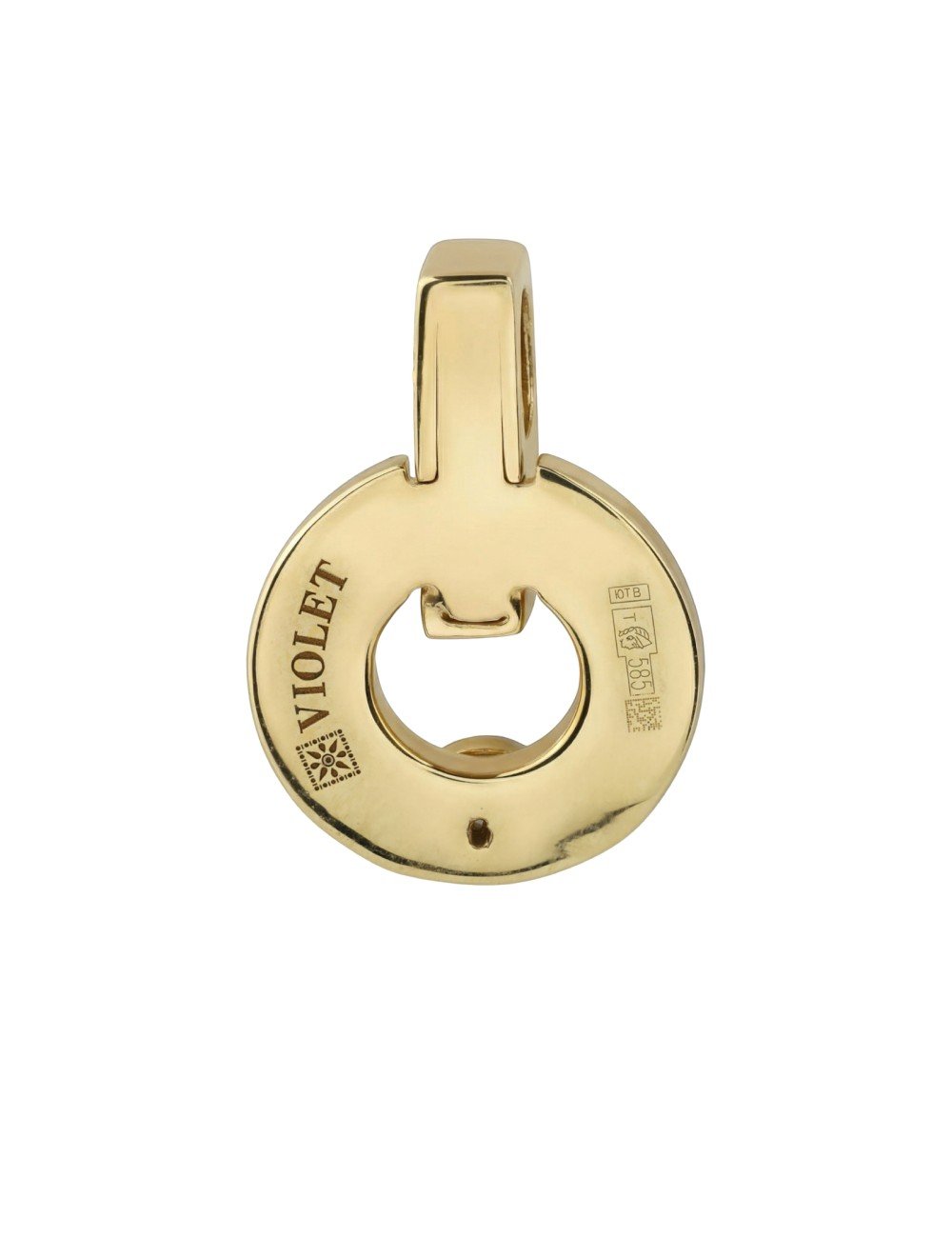 Подвеска из лимонного золота c бриллиантами и перламутром