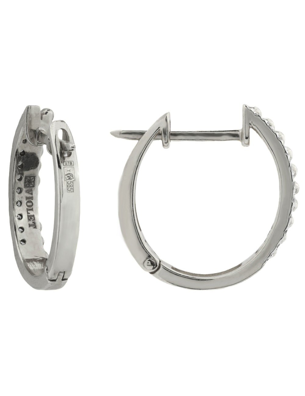 Серьги из белого золота c бриллиантами