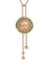 Колье из золота c бирюзой и лазуритом