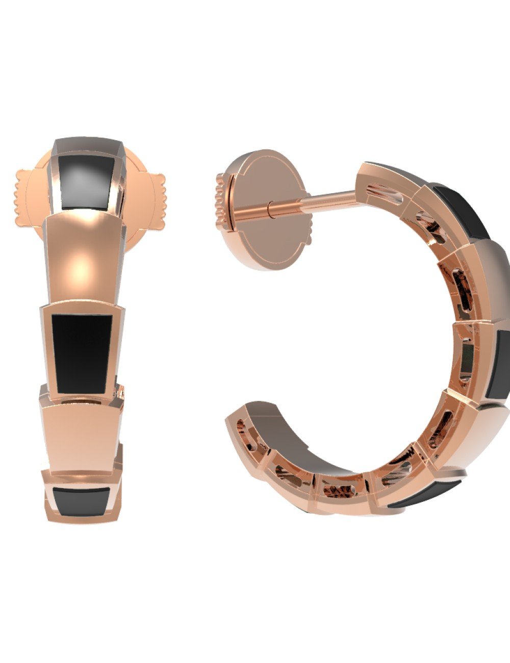 Серьги из золота c ониксом