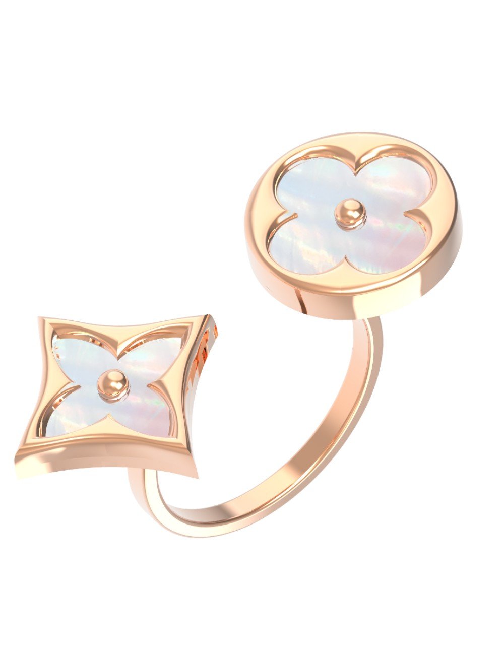 Кольцо из золота c перламутром