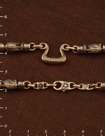 Цепь из золота c эмалью и эбеновым деревом