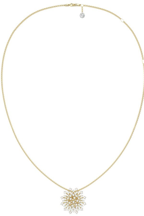 Колье из лимонного золота c бриллиантами