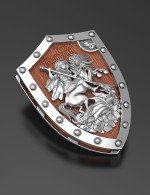 Образок из белого золота c деревом груши