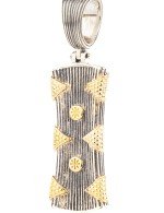 Подвеска из серебра и золота c рубином