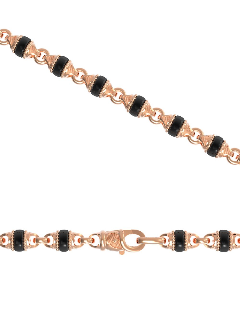 Цепь из золота c ониксом