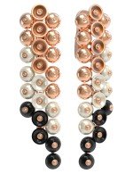 Серьги из золота c ониксом и перламутром