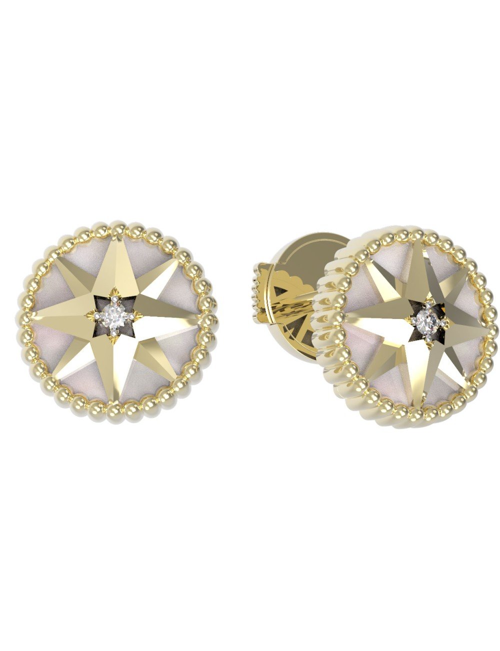 Серьги из лимонного золота