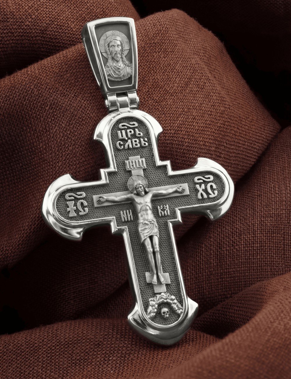 Крест из белого золота
