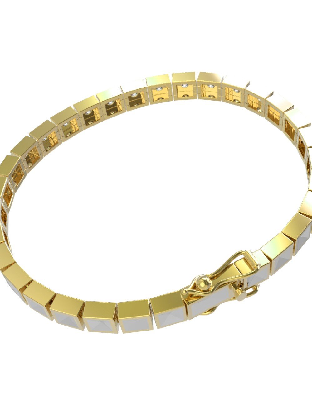 Браслет из лимонного золота c бриллиантами