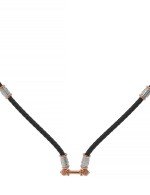 Гайтан из золота c кожаным шнурком