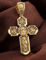 Крест из лимонного золота