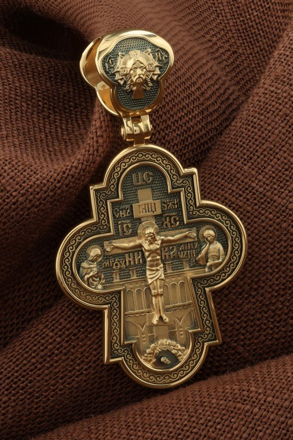 Крест из лимонного золота