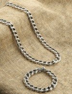 Цепь из серебра c рубином