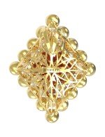 Подвеска из лимонного золота c агатом и перламутром