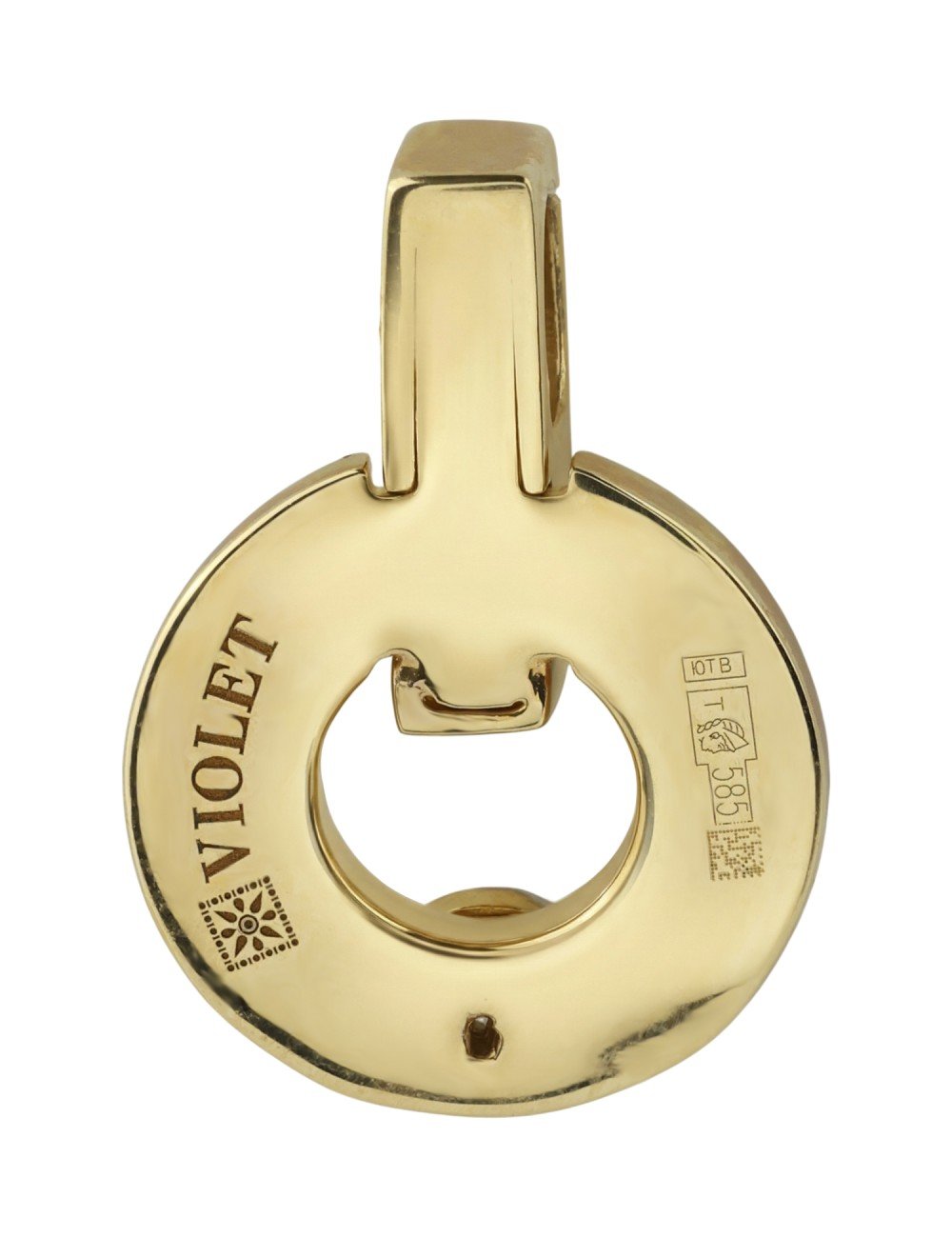 Подвеска из лимонного золота c бриллиантами и ониксом