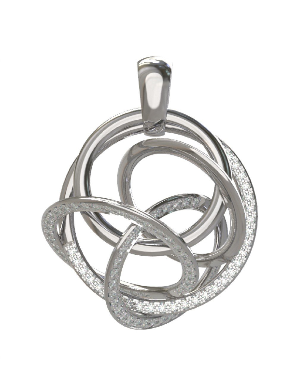 Подвеска из белого золота c бриллиантами