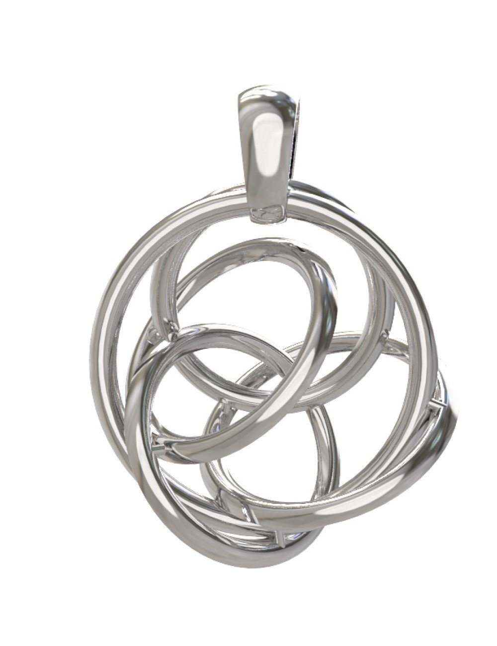 Подвеска из белого золота c бриллиантами