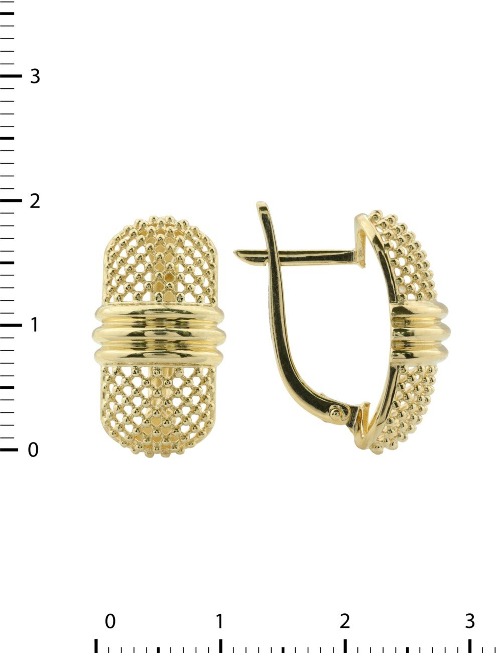 Серьги из лимонного золота