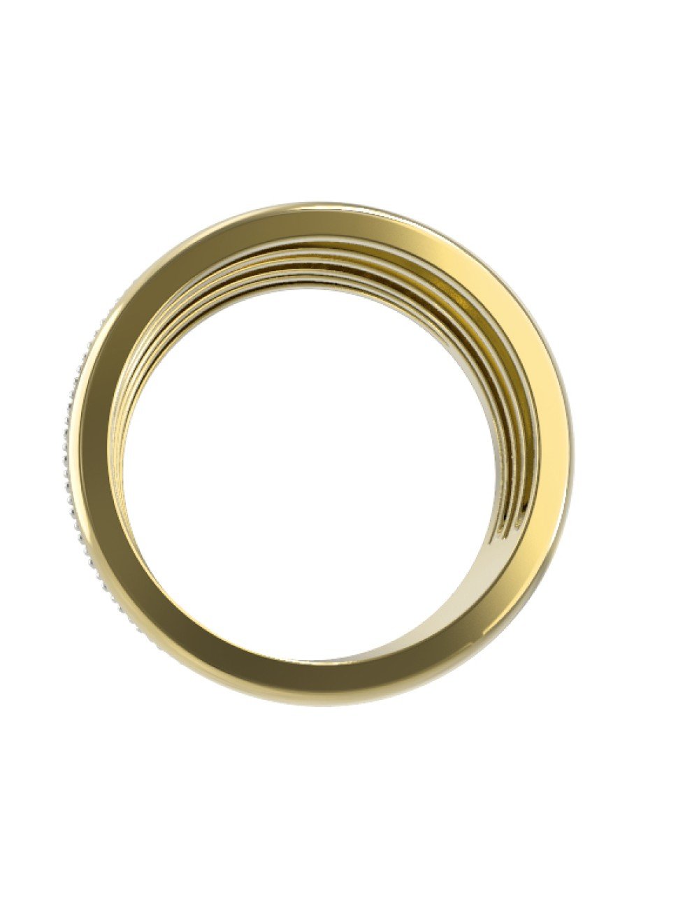 Кольцо из лимонного золота c бриллиантами