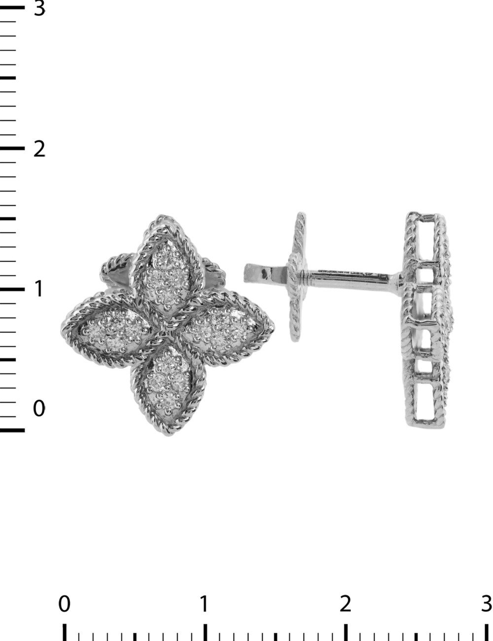 Серьги из белого золота c бриллиантами