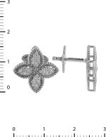 Серьги из белого золота c бриллиантами