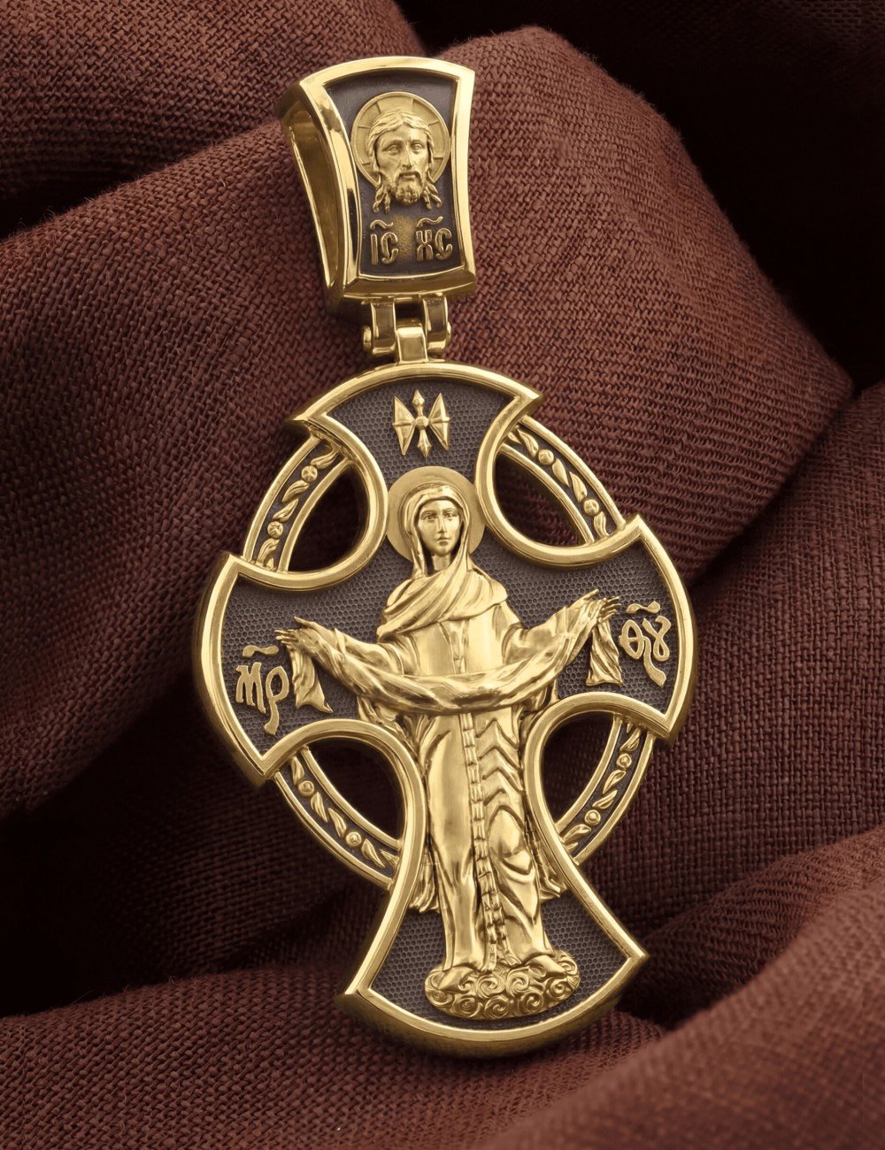 Крест из лимонного золота