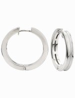 Серьги из белого золота c рубином