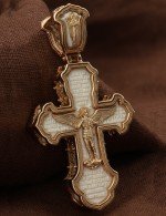 Крест из золота c бивнем мамонта
